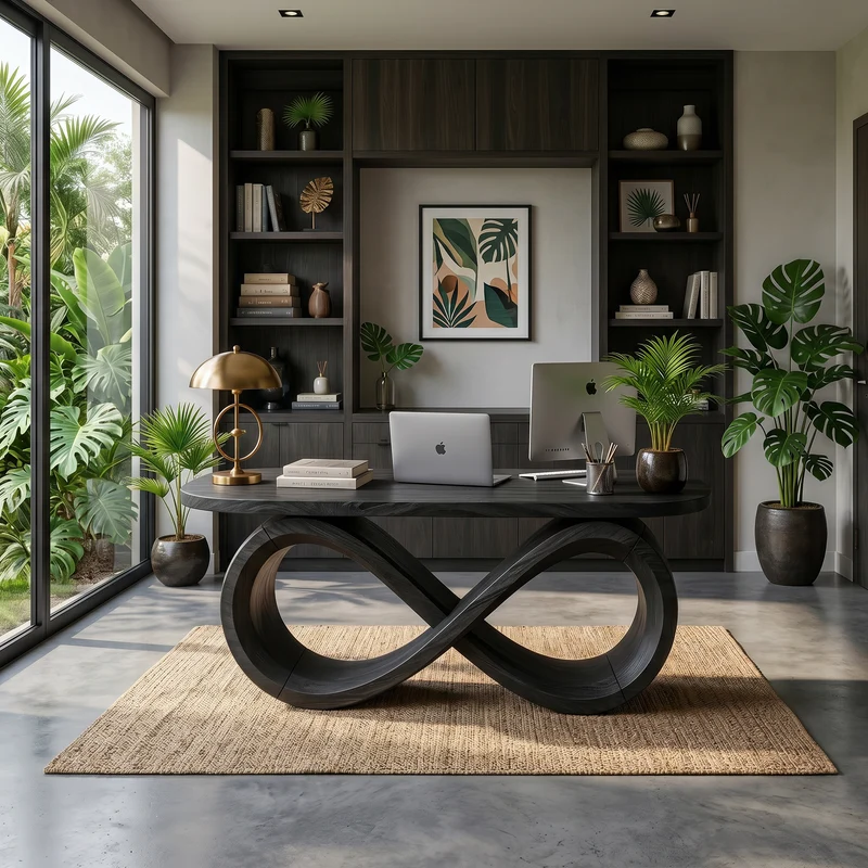 Luxury Infinity Base Executive Desk Designer Office SILDTTRDE023