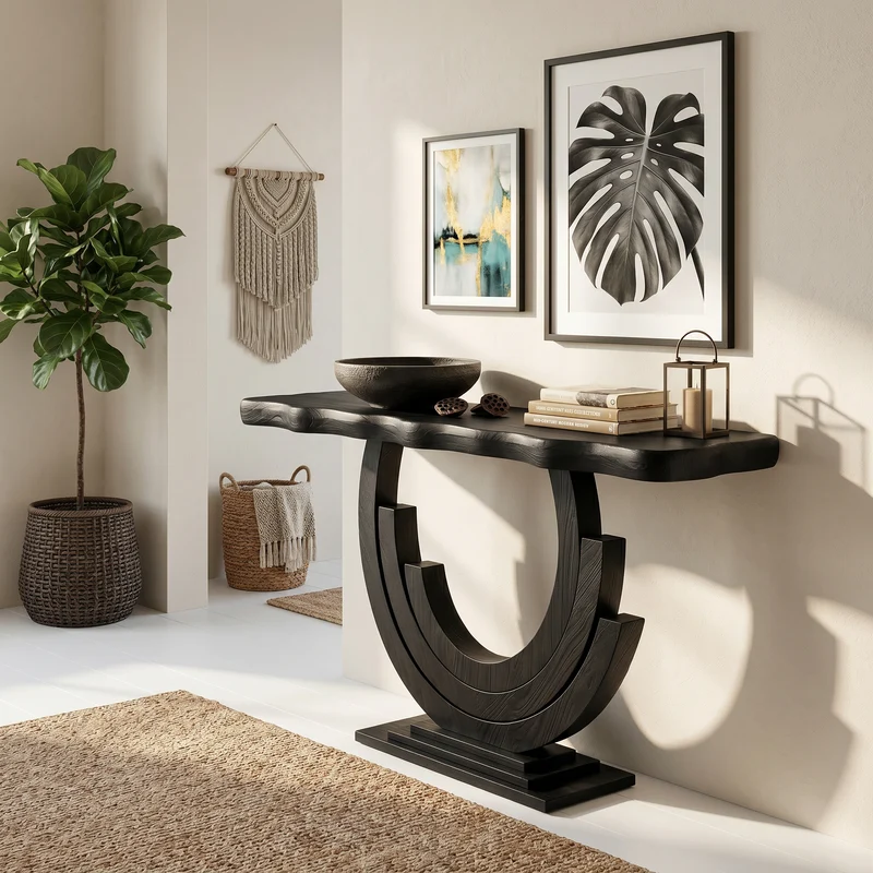 Luxury Infinity Console Table Designer Entryway SILDTTRCS109