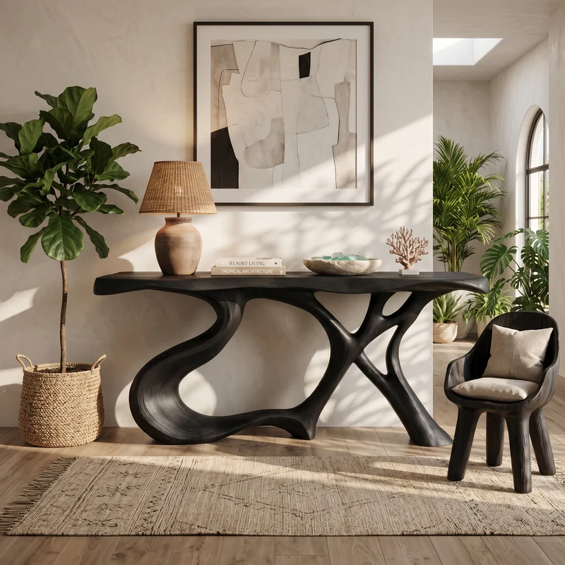 Organic Root Base Console Table Luxury Living Room SILDTTRCS104