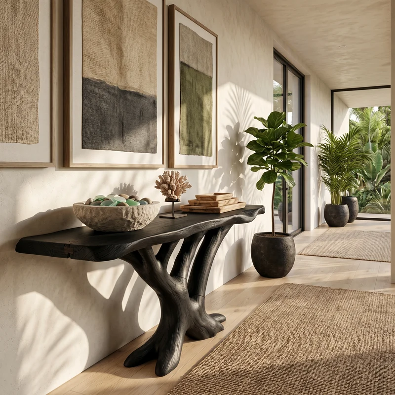 Contemporary Loop Console Table Modern Hallway SILDTTRCS103