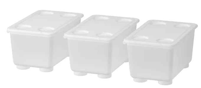 GLIS Box with lid, transparent, 17x10 cm
