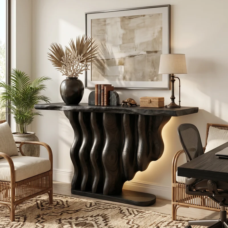 Coastal Infinity Base Console Table Beach House SILDTTRCS096