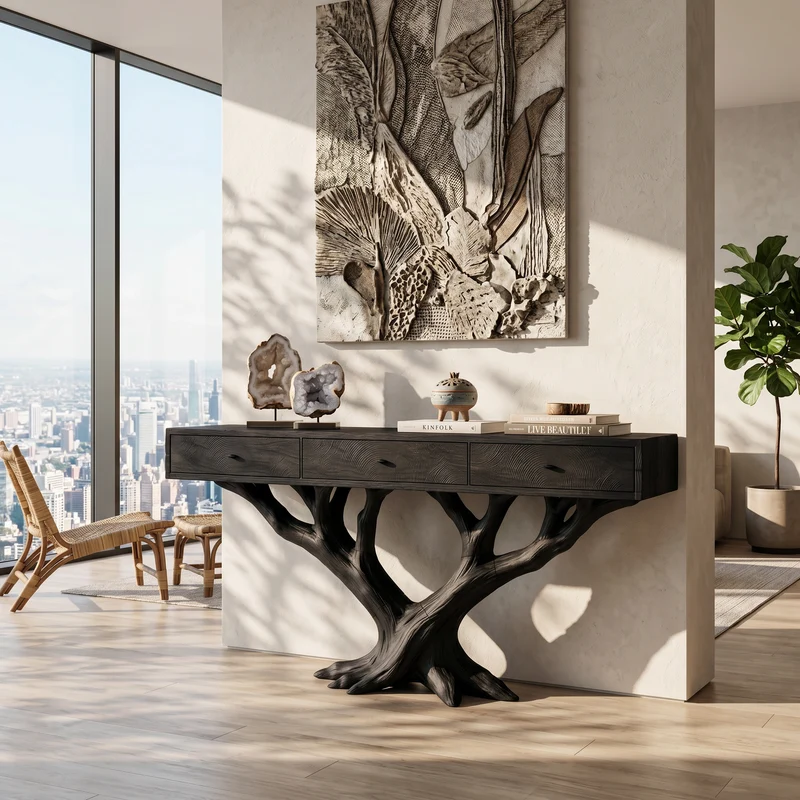Luxury Branch Base Console Table Designer Residence SILDTTRCS092