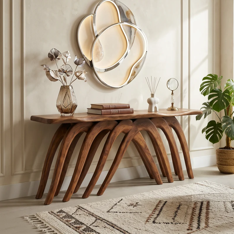 Modern Flowing Console Table Luxury Living Room SILDTTRCS083