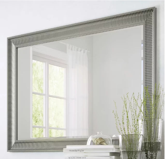 SONGE Mirror, silver, 91x130 cm