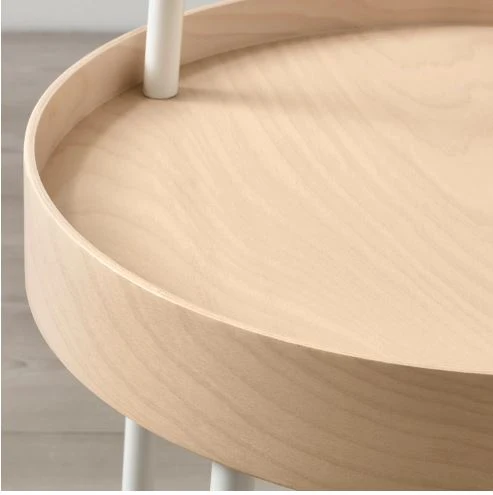 BURVIK IKREA side table, white, 38 cm