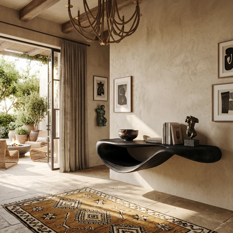 Modern Floating Console Table For Contemporary Interior Design SILDTTNCS133