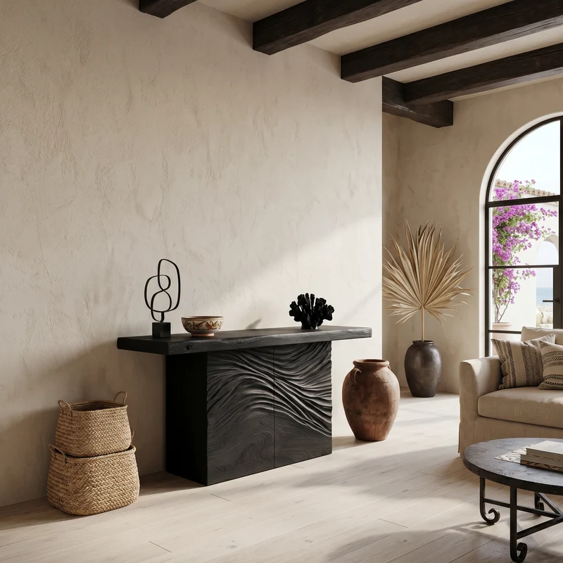 Minimalist Organic Edge Accent Table For Entryway Interior Area SILDTTNCS131