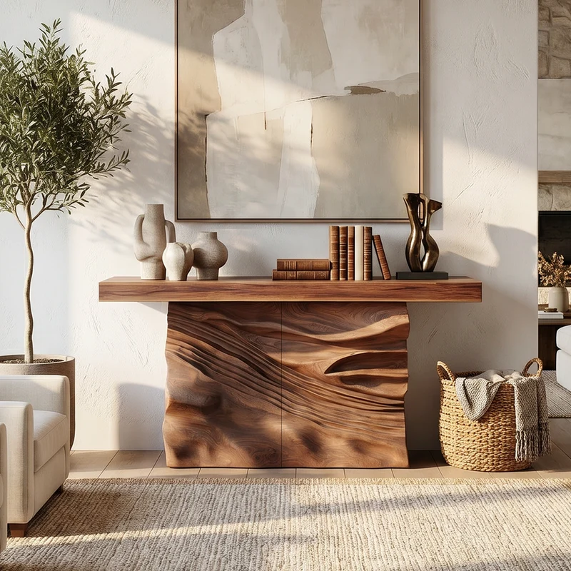 Minimalist Live Form Console Table For Apartment Interior Design SILDTTNCS116