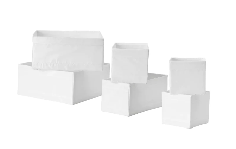 SKUBB IKEA box set of 6 white.