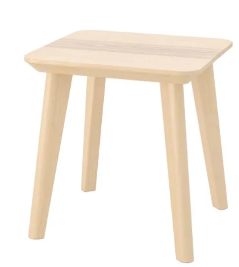 LISABO Side table, ash veneer, 45x45 cm