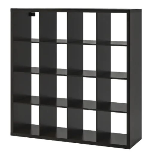 KALLAX Open Shelving Unit, black-brown, 147x147 cm