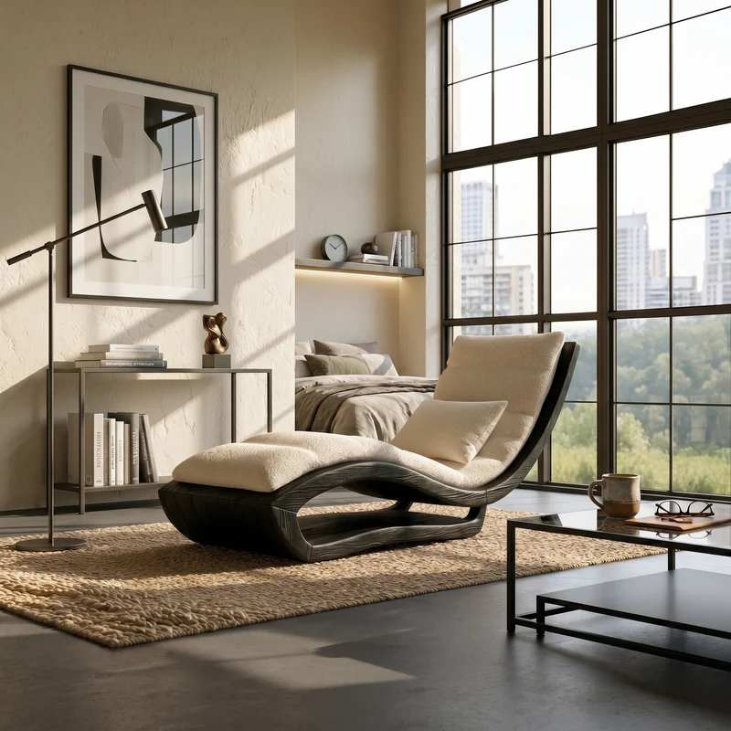 Spry Interior Organic Modern Wooden Daybed, Minimalist Luxury Lounge Sofa Bed for Living Room & Studio, SILDTTRDB002