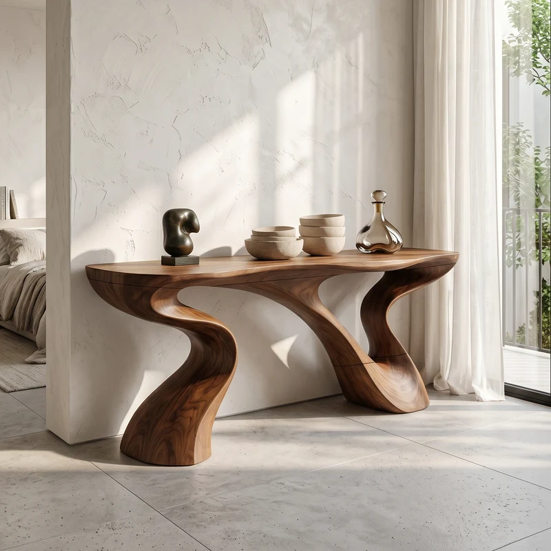 Spry Interior Minimalist Floating Console Table, Wall-Mounted Wood Entryway Shelf & Modern Vanity, SILDTTNCS109