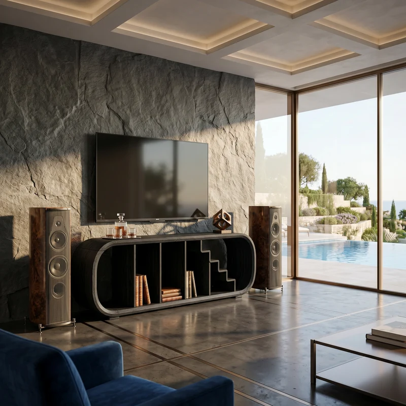 Spry Interior Modern Organic TV Console, Handcrafted Wooden Media Cabinet Credenza for Living Room, SILDTTNTVC147