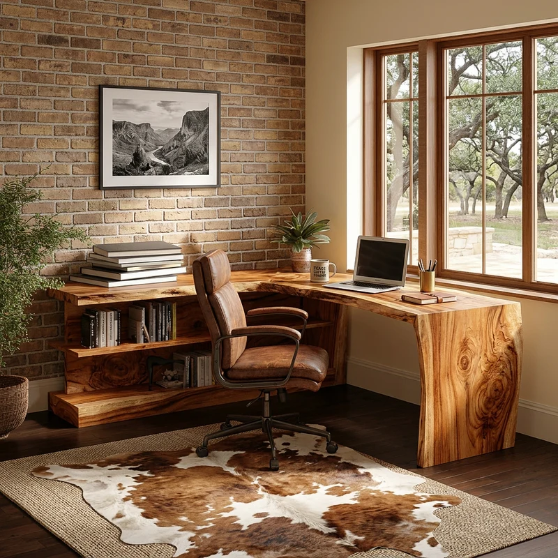 Spry Interior Solid Wood Writing Desk with Storage Drawers & Shelves, Computer Study Table Workstation for Home Office, RTTHTTDE072