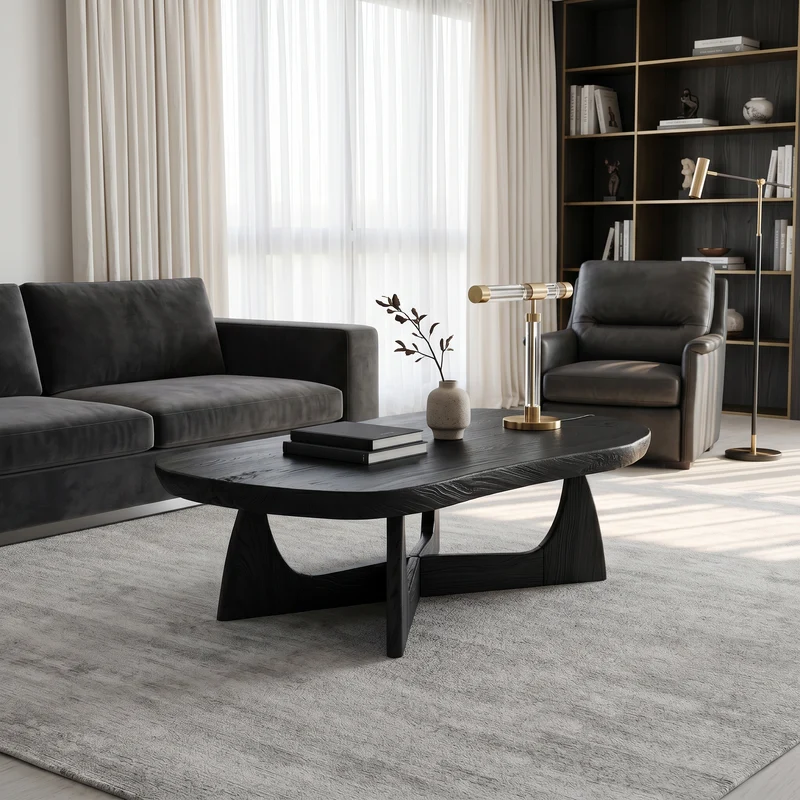 Spry Interior Nordic Wood Coffee Table, Scandinavian Minimalist Solid Wood Center Table for Cozy Living Room Lounge, Light Finish, SILDTTRCF116
