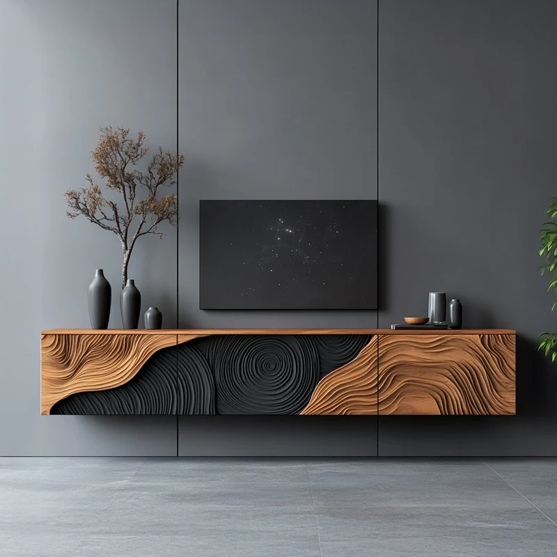 Mid Century Modern TV Cabinet For Entryway Design SILDTTRTVC059