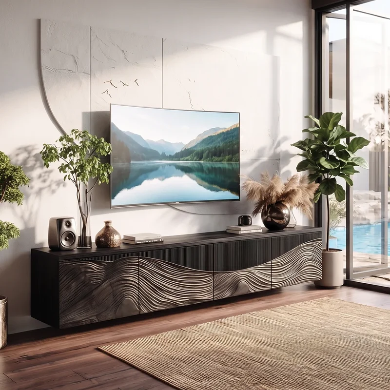 Rustic TV Console For Entryway Design Ideas SILDTTRTVC056