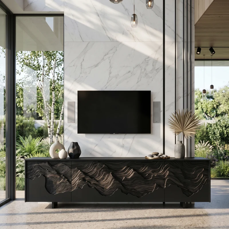 Rustic TV Console For Entryway Design Ideas SILDTTNTVC070