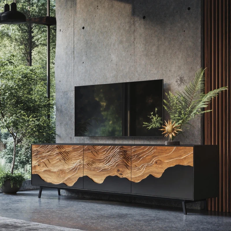 Handcrafted TV Console Table For Living Room SILDTTNTVC068
