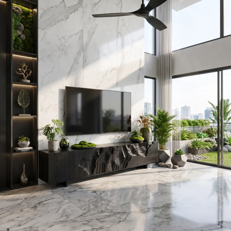 Rustic TV Console Stand For Living Room Design SILDTTNTVC041