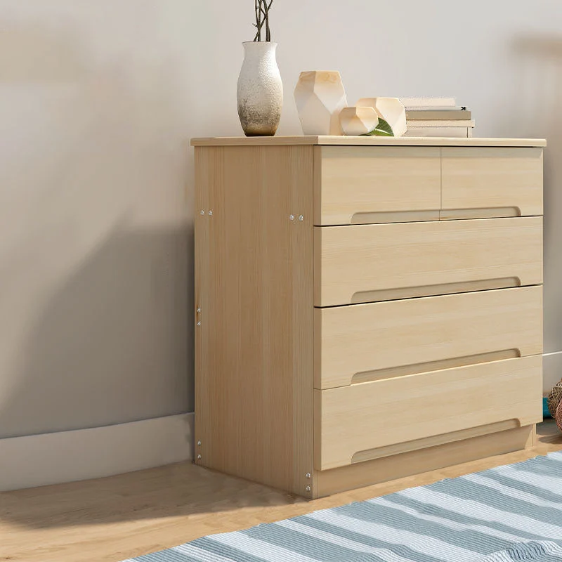 18" D Bedroom Wooden Storage Chest Dresser Modern Storage Chest for Bedside
