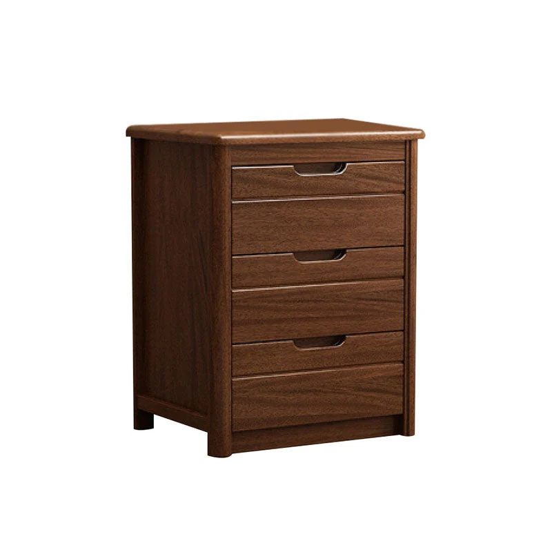 Modern Walnut Lingerie Chest Vertical Storage Chest Dresser with Drawers