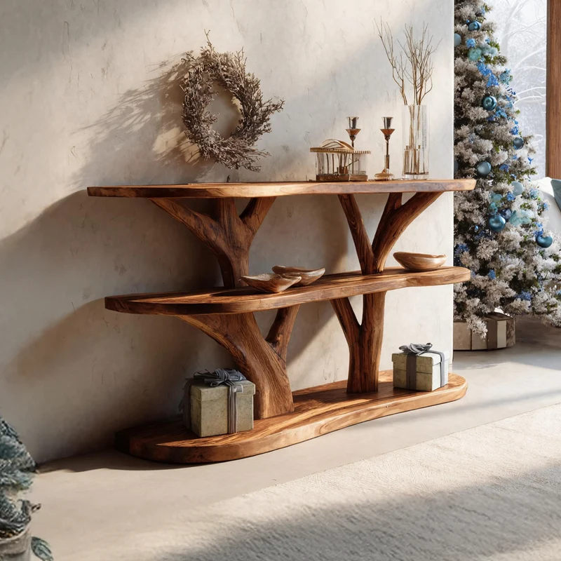 Spry Interior Farmhouse Solid Wood Console Table, Rustic Wooden Entryway Table, Long Behind Sofa Table for Living Room SILDTTRCSC010