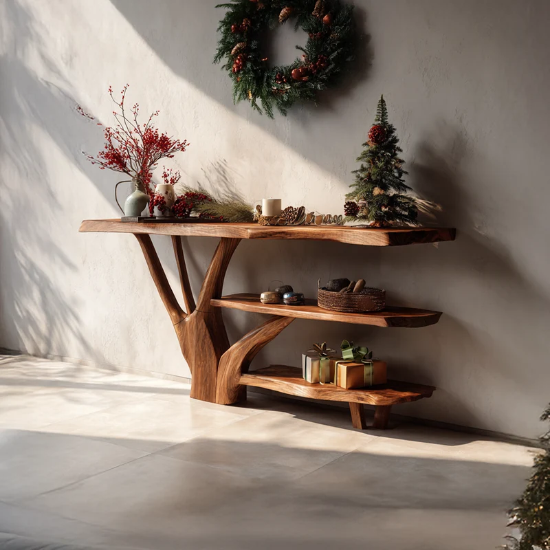 Spry Interior Mid-Century Solid Wood Console Table, Modern Minimalist Entryway Table, Behind Sofa Wood Display Table SILDTTRCSC021