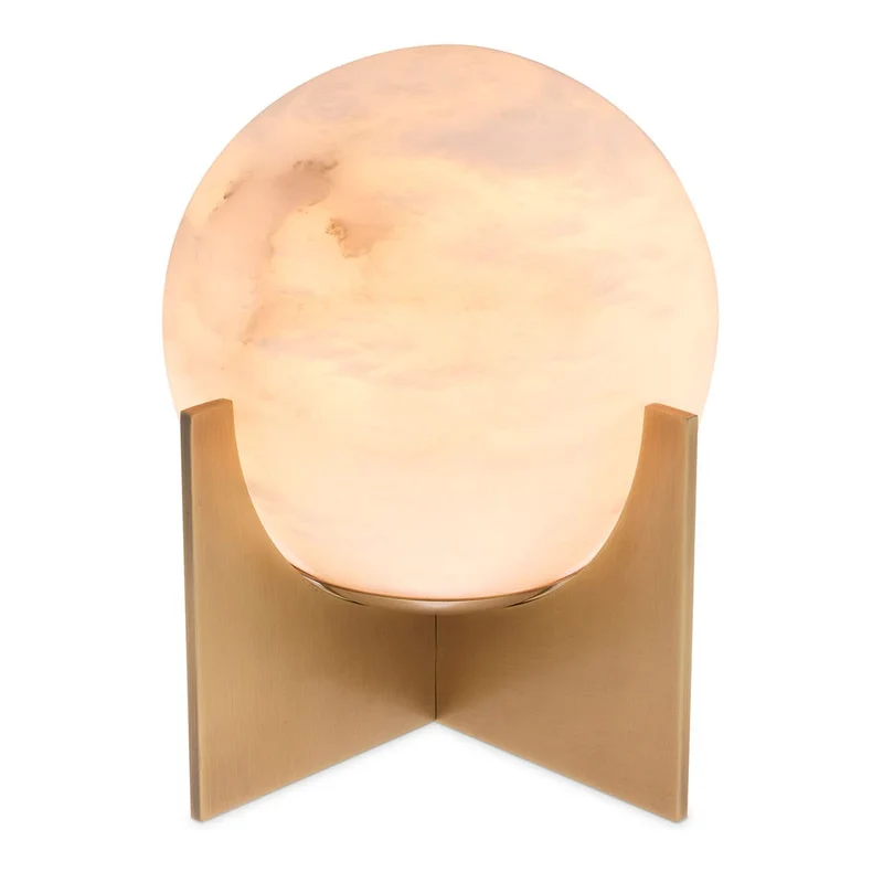 Eichholtz Tischleuchte Scorpios S – Antik-Messing-Finish | Alabaster