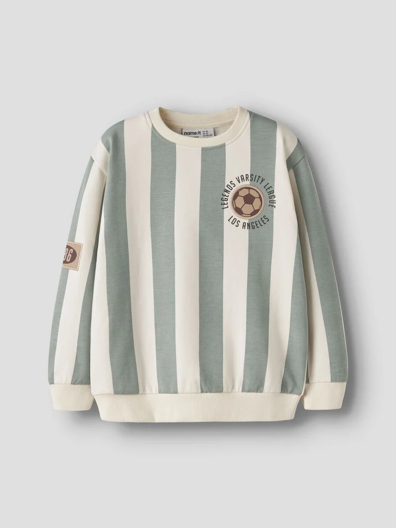 Name it- NMMLANE LS NREG SWEAT BRU- antique white