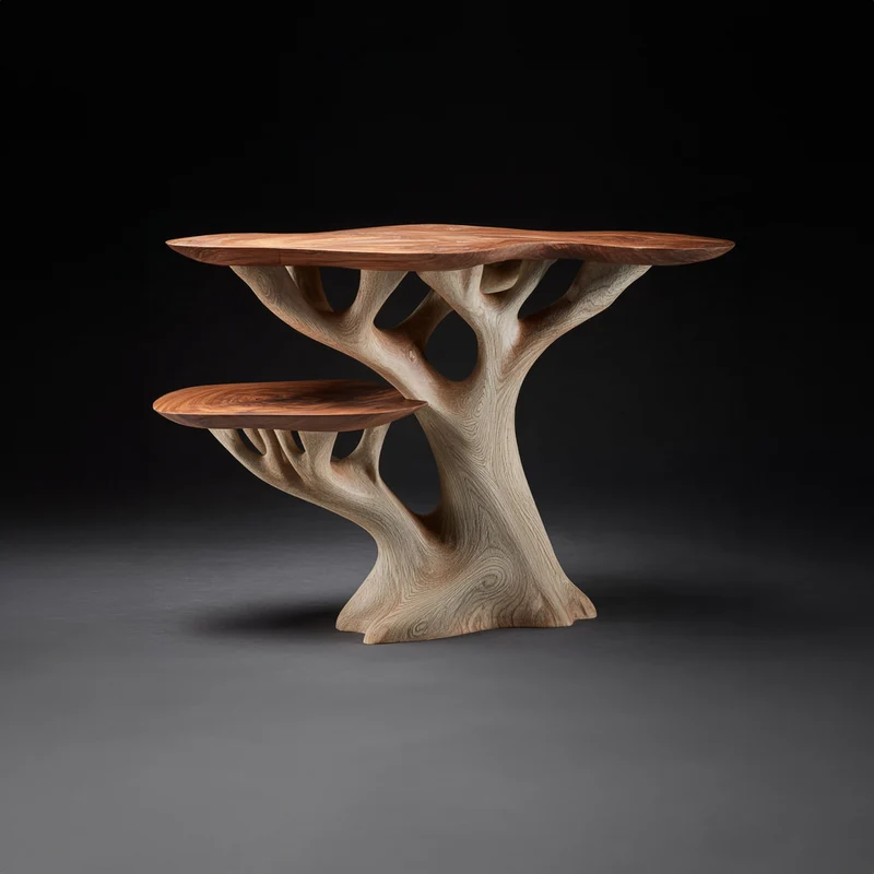 Rustic Organic End Table Bedroom Or Living Room Accent SINLKIBT130