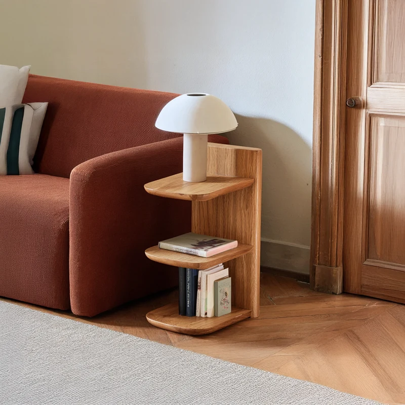 Spry Interior Handcrafted Mid Century Modern Wood End Table, Retro Bedside Nightstand & Accent Side Table for Living Room, Bedroom SINLSABT144
