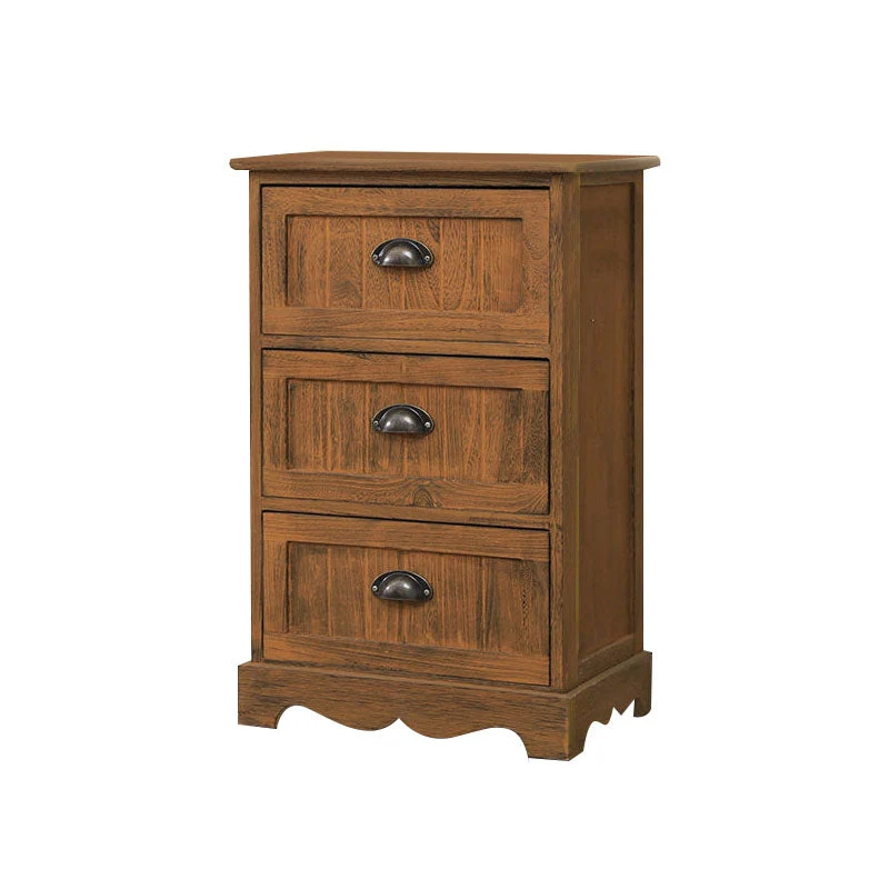 12" W Vintage Vertical Storage Chest Bedroom Solid Wood Lingerie Chest with Drawers