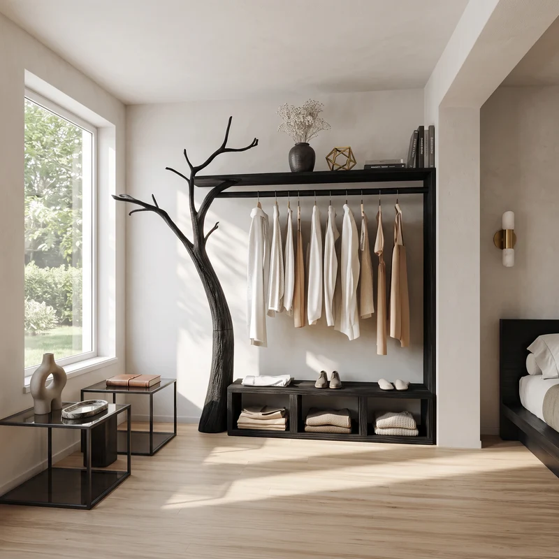 Rustic Tree Coat and Clothing Rack Living Room SINLSATCR036