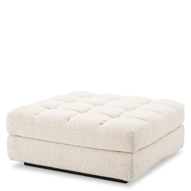 Eichholtz Modulsofa Dean – Hocker – Bouclé Creme