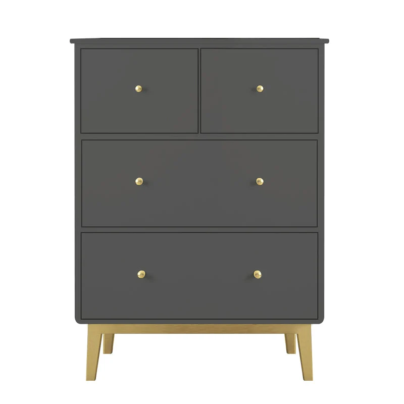 Contemporary Chest with 4 Legs Wood Storage Chest with Drawers for Home/Office
