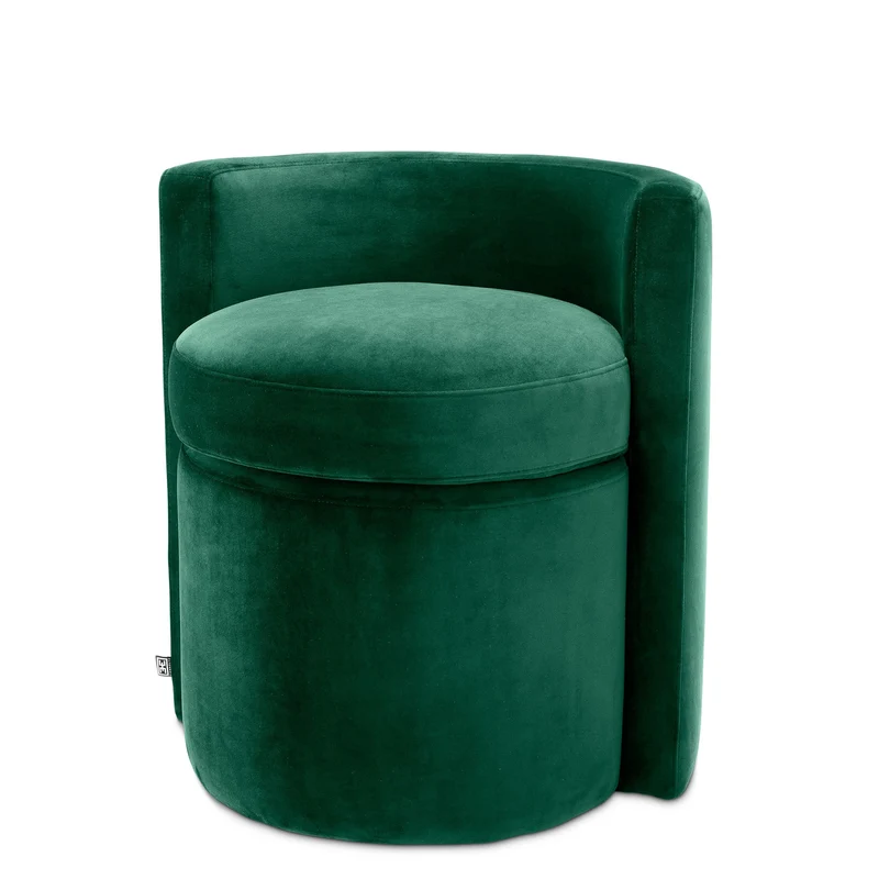 Eichholtz Hocker Arcadia – Roche Dunkelgrün Samt