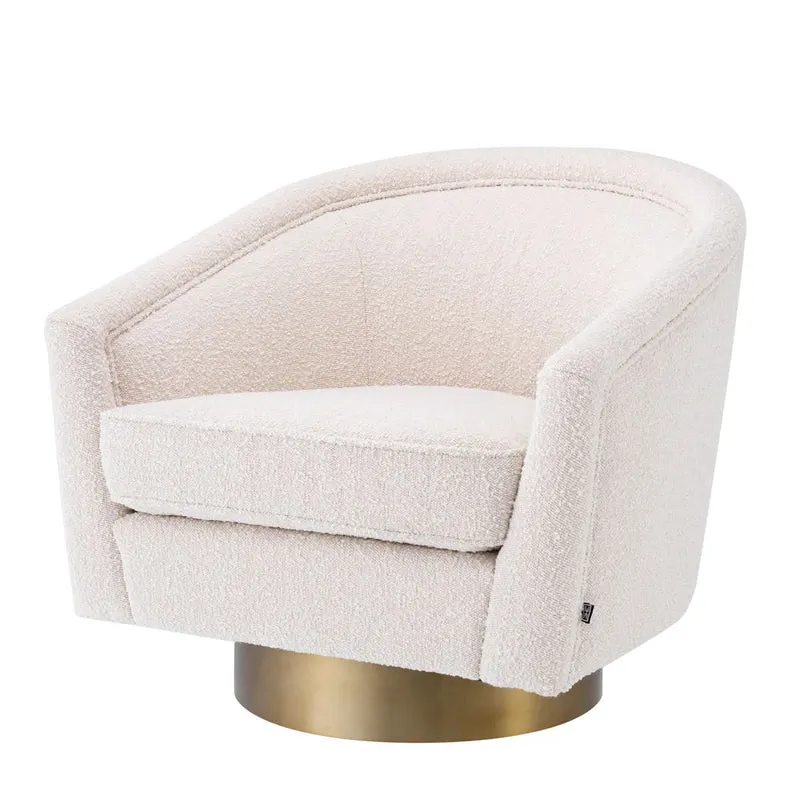 Eichholtz Drehsessel Catene - Bouclé Creme