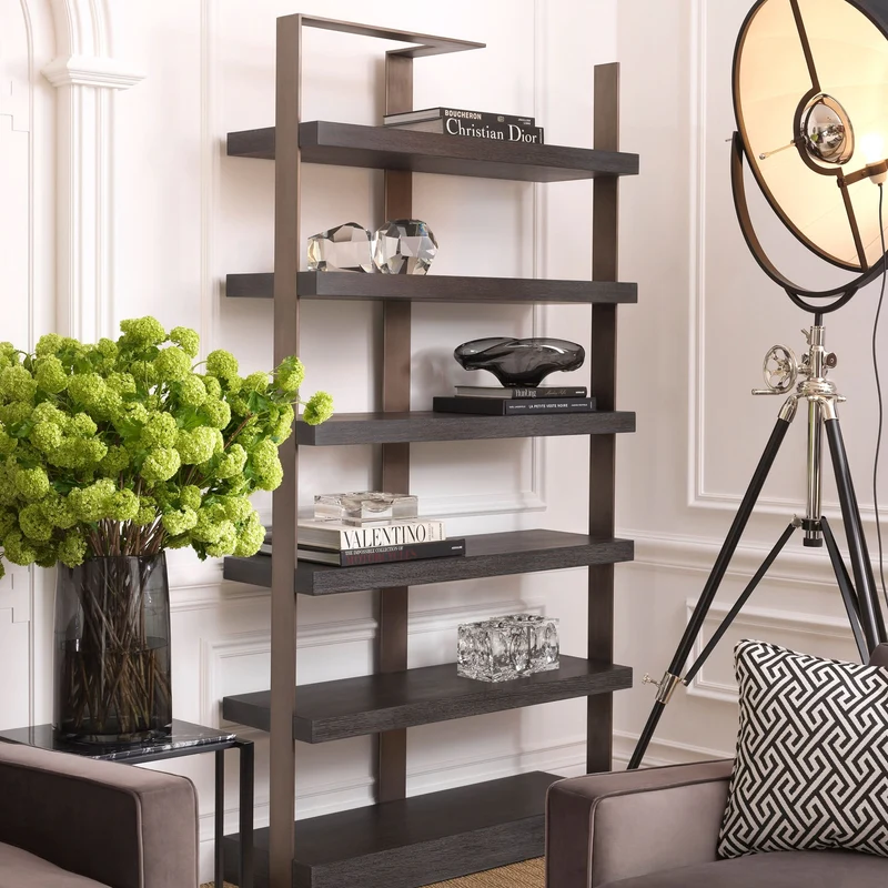 Eichholtz Kabinett Geo - Charcoal Grey Crown Oak Veneer | Medium Bronze Finish