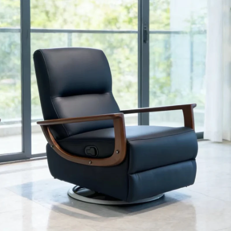 Contemporary Scandinavian Functional Accent Chair: Ergonomic Design - Swivel Single-Seater Sofa For Living Room