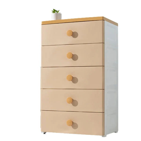 Contemporary Vertical Chest Plastic Chest with Drawers for Bedroom