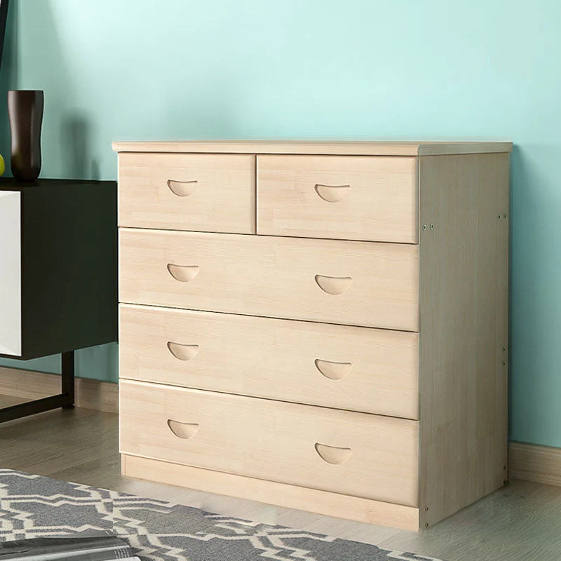 Modern Solid Wood Storage Chest Dresser Vertical Chest Without Mirror