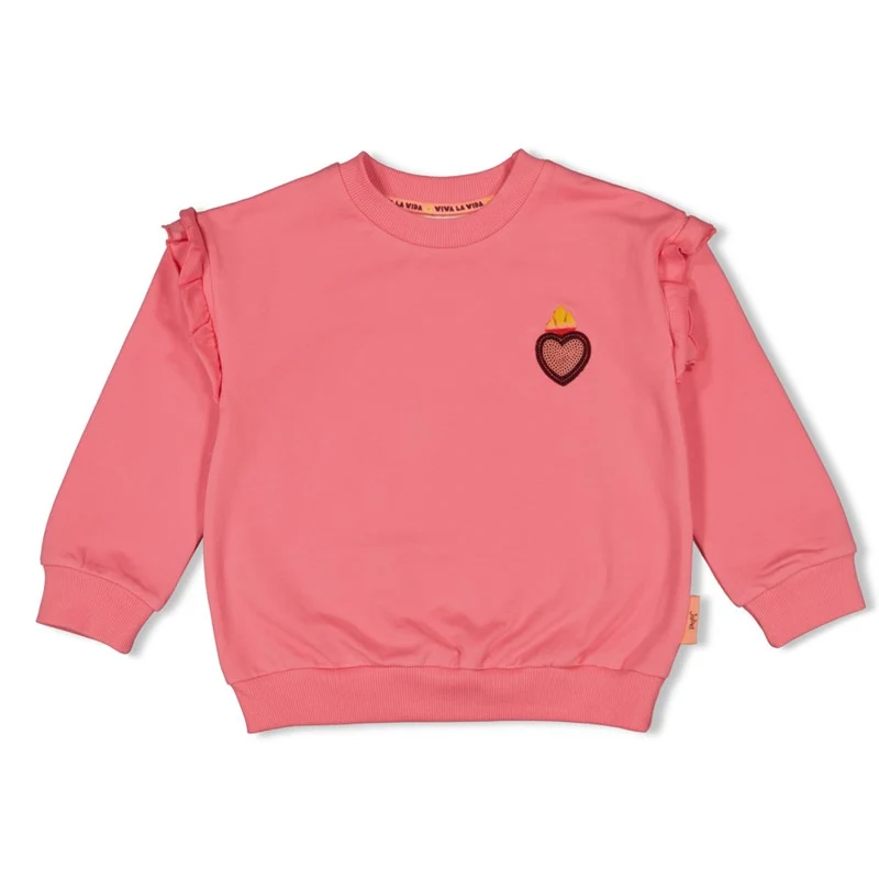 Jubel-Sweater mit Rückendruck - Salsa Sunset-Rosa