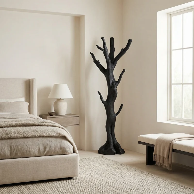 Rustic Tree Coat Rack Entryway Hallway SINLSATCR011