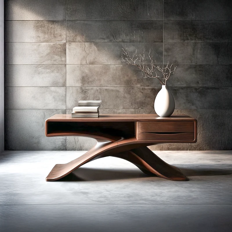 Spry Interior Mid Century Modern Wood Console Table, Living Room & Entryway Accent Sofa Table, Model SINLSACS056