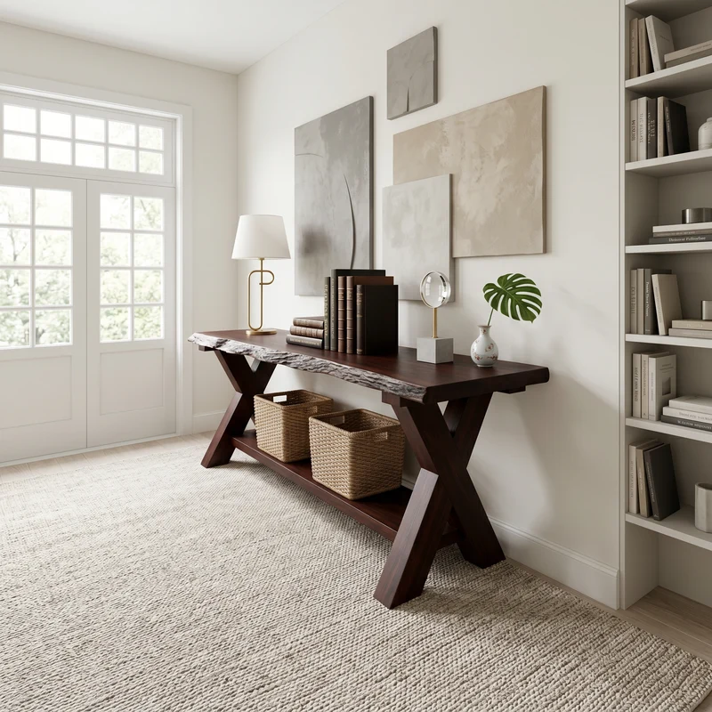 Rustic Console Table Farmhouse Sofa SINLSACS156