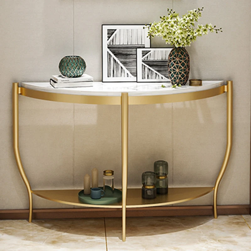 Glam Hall Console Table with 3 Legs 1-shelf Slate Moon Console Table
