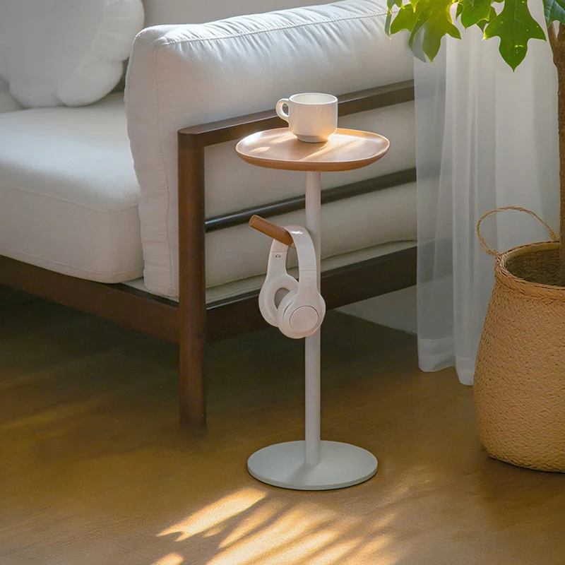 Modern Minimalist Iron Beech Wood Branch-Shaped Lightweight Portable Side Table 1-Tray For Living Room
